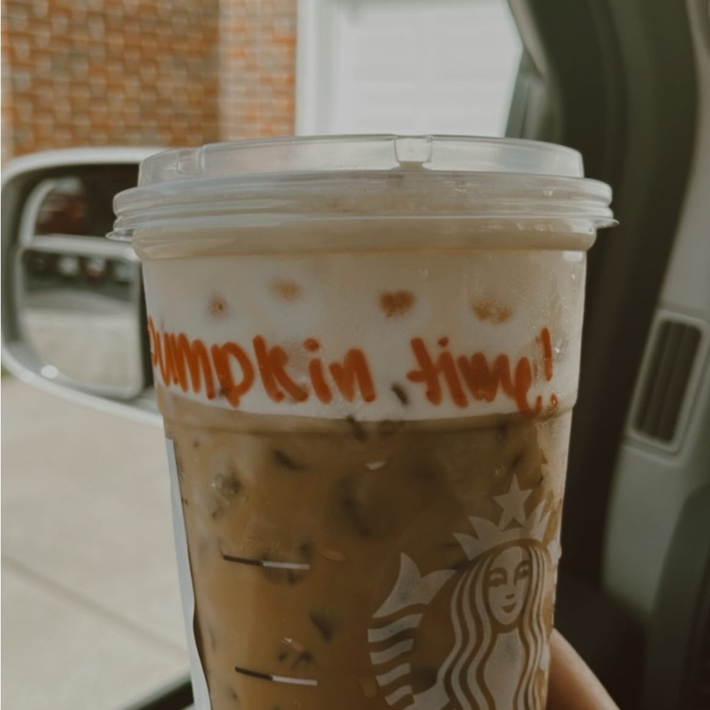 Starbucks Iced Coffee with Pumpkin Spice and Cream